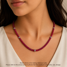 Natural Ruby Rondelle 4mm Facet Cut Beads Precious Necklace