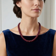 Natural Ruby Rondelle 5mm Facet Cut Beads Precious Necklace - Necklace