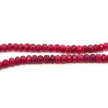 Natural Ruby Rondelle Facet Beads Gemstone Necklace