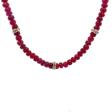 Natural Ruby Rondelle Facet Beads Precious Necklace