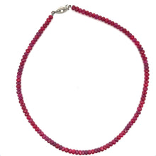 Natural Ruby Rondelle Facet Cut 4.5mm Beads Precious Necklace