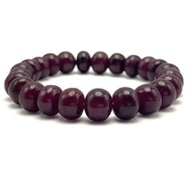 Natural Ruby Stretch Bracelet | Smooth 10-11mm Rondelle Beads | 24 Pcs 206.70 Carats | Scarlet Red VVS Clarity