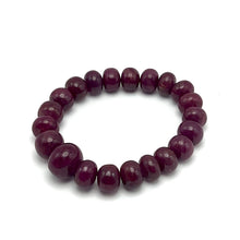 Natural Ruby Stretch Bracelet | Smooth 10–15mm Rondelle Beads 21 Pcs 266.85 Carats | Burgundy Red VVS Clarity | Genuine