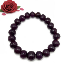 Natural Ruby Stretch Bracelet | Smooth 9-13mm Rondelle Beads 21 Pcs 227 Carats | Merlot Red VVS Clarity | Adjustable