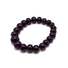 Natural Ruby Stretch Bracelet | Smooth 9-13mm Rondelle Beads 21 Pcs 227 Carats | Merlot Red VVS Clarity | Adjustable