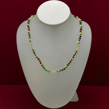 Natural Sapphire Ruby Emerald | 925 Sterling Silver | Faceted Rondelle Beaded Necklace | 4mm | VVS1 Clarity | 18 Inch