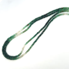 Natural Shaded Emerald Rondelle Facet Cut Beads Precious Necklace