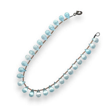 Natural Sky Blue Topaz Gemstone Bracelet | Briolette Drop 7x5mm Cut Gemstone Beads | 7.5 Inch December Birthstone