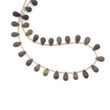 Natural Smoky Quartz Briolette Drop Beads Semiprecious Necklace - Necklace