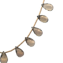 Natural Smoky Quartz Briolette Drop Beads Semiprecious Necklace - Necklace