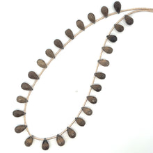 Natural Smoky Quartz Briolette Drop Beads Semiprecious Necklace - Necklace