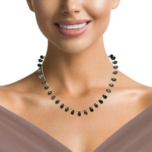 Natural Smoky Quartz Gemstone Necklace | Drop 10x6mm Briolette Cut Gemstone Beads | 15 Inch Handcrafted Jewelry