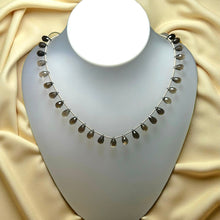 Natural Smoky Quartz Gemstone Necklace | Drop 10x6mm Briolette Cut Gemstone Beads | 15 Inch Handcrafted Jewelry