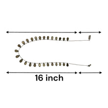 Natural Smoky Quartz Necklace | Briolette Drop 10x6mm Cut Gemstone Beads | 16 Inch Handcrafted Jewelry - Necklace