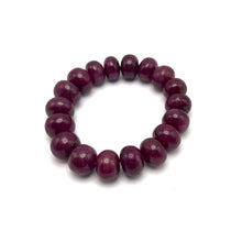 Natural Smooth Ruby Bracelet | 12–15mm Rondelle Beads 18 Pcs 374.25 Carats | Burgundy Red VVS Clarity | Timeless
