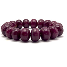 Natural Smooth Ruby Bracelet | 12–15mm Rondelle Beads 18 Pcs 374.25 Carats | Burgundy Red VVS Clarity | Timeless