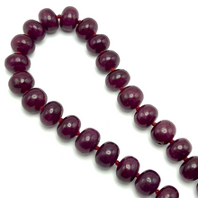 Natural Smooth Ruby Necklace | Rondelle 13-14mm Beads 63 Pcs 1186.76 Carats | Crimson Red VVS Clarity | 26 Inch Elegant