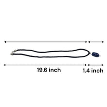 Natural Sodalite Gemstone Pendant Necklace 21mm Bar Shape Smooth Luster with Black Twisted Cord Worn For Powerful