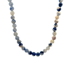 Natural Sodalite Necklace | Round 6mm Cut Gemstone Beads | 16.5 Inch Handmade Jewelry - Necklace