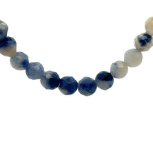 Natural Sodalite Necklace | Round 6mm Cut Gemstone Beads | 16.5 Inch Handmade Jewelry - Necklace