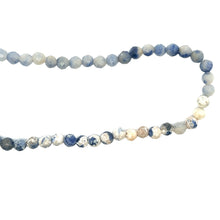 Natural Sodalite Necklace | Round 6mm Cut Gemstone Beads | 16.5 Inch Handmade Jewelry - Necklace