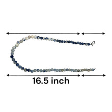 Natural Sodalite Necklace | Round 6mm Cut Gemstone Beads | 16.5 Inch Handmade Jewelry - Necklace
