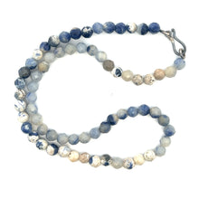 Natural Sodalite Necklace | Round 6mm Cut Gemstone Beads | 16.5 Inch Handmade Jewelry - Necklace