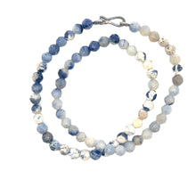 Natural Sodalite Necklace | Round 6mm Cut Gemstone Beads | 16.5 Inch Handmade Jewelry - Necklace