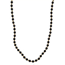 Natural Black Spinel Necklace | Faceted Round Beads 4.5mm | 925 Sterling Silver | VVS1 Clarity | 18 Inch Strand