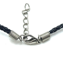 Natural Swiss Blue Topaz Gemstone 10mm Drop Shape Pendant With Black Twisted Cord Necklace Associated With Clarity Calm