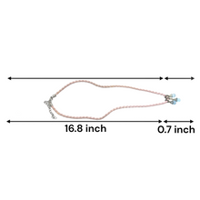 Natural Swiss Blue Topaz Gemstone 10mm Drop Shape Pendant With Light Pink Twisted Cord Necklace Believed To Support