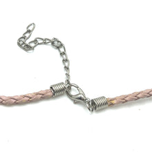 Natural Swiss Blue Topaz Gemstone 10mm Drop Shape Pendant With Light Pink Twisted Cord Necklace Believed To Support