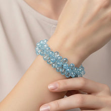 Natural Topaz Bracelet Drop Briolette Facet Cut | 97 Pcs 235 Carats | 9.2 Inch Length | Gemstone Handmade Chakra