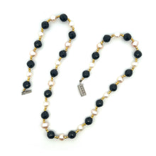 Natural Tourmaline & Pearl Gemstone Handmade Necklace