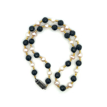 Natural Tourmaline & Pearl Gemstone Handmade Necklace