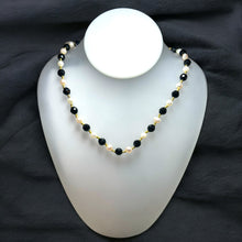Natural Tourmaline & Pearl Gemstone Handmade Necklace