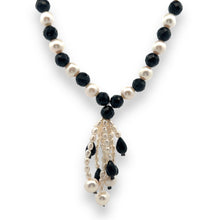 Natural Tourmaline & Pearl Round 7mm Gemstone Handmade Necklace