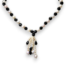 Natural Tourmaline & Pearl Round 7mm Gemstone Handmade Necklace