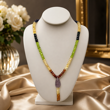 Tsavorite Natural, Citrine, Peridot, and Amethyst Necklace