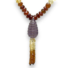 Tsavorite Natural, Citrine, Peridot, and Amethyst Necklace