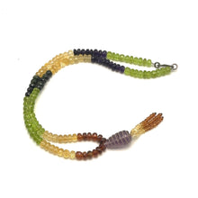 Tsavorite Natural, Citrine, Peridot, and Amethyst Necklace