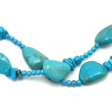 Natural Turquoise Nugget Chips Handmade Necklace Plain Smooth Cut 20x15mm Gemstone Jewelry - Necklace