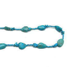 Natural Turquoise Nugget Chips Handmade Necklace Plain Smooth Cut 20x15mm Gemstone Jewelry - Necklace
