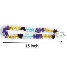 Natural White Topaz Garnet Citrine Swiss Blue Topaz Amethyst Gemstone Semi Necklace