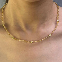 Natural Yellow Citrine | 925 Sterling Silver | Faceted Rondelle Beaded Necklace | 4mm | VVS1 Clarity | 18 Inch Strand