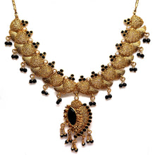 Necklace Earring Traditional Indian Black Stones Mangalsutra Evil Eye Protection Jewellery Set - Necklace Earring Set