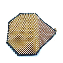 Handmade Purse Luxury Peach Dark Blue Pearls Beaded Shoulder Bag