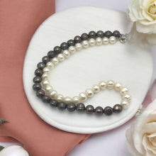Pearl Modern Style White and Dark Brown Necklace