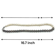 Pearl Modern Style White and Dark Brown Necklace