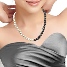 Pearl Modern Style White and Dark Brown Necklace